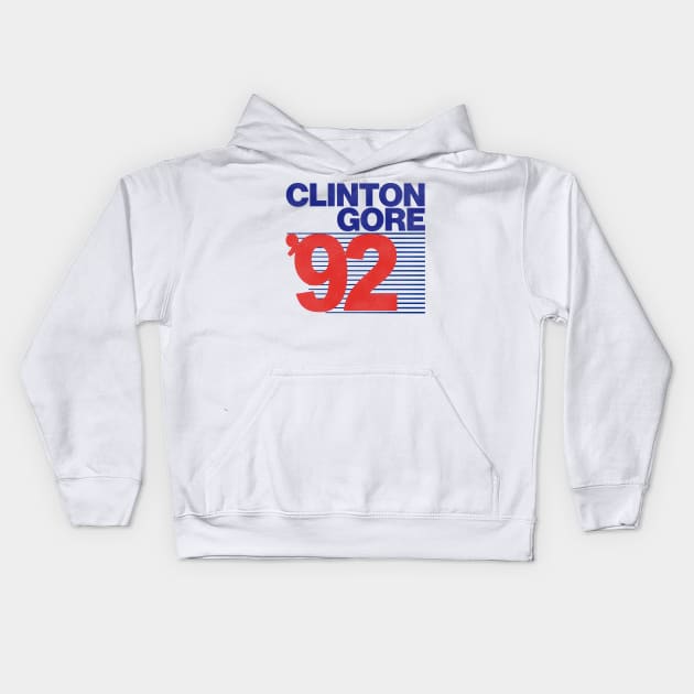 CLINTON GORE '92 Kids Hoodie by darklordpug